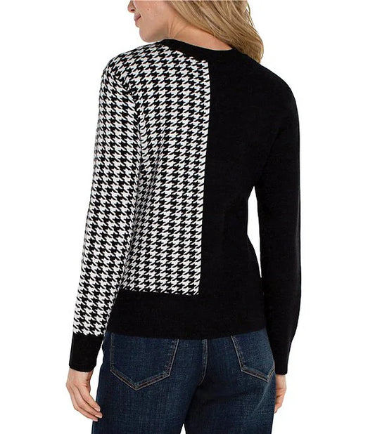 Liverpool Houndstooth Knit - Black/White
