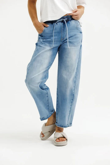Home-Lee Barrel Jean - Sky Wash