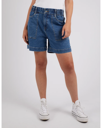 Elm Atlas Denim Shorts - Dark Blue
