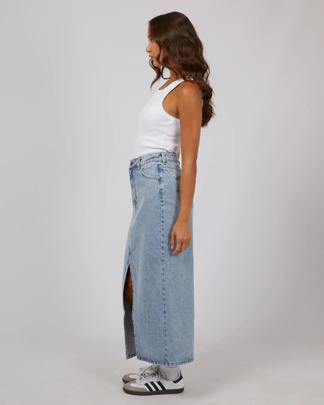 Silent Theory Eva Denim Maxi Skirt