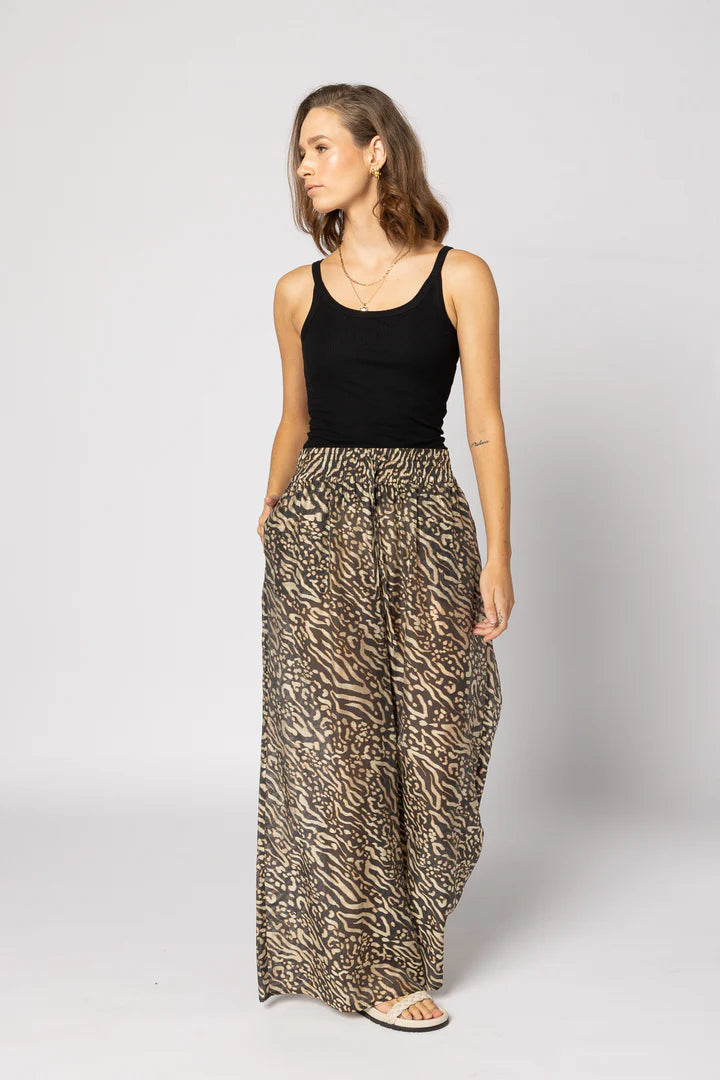 Drama The Label Pilazzo Pant - Zebra Print
