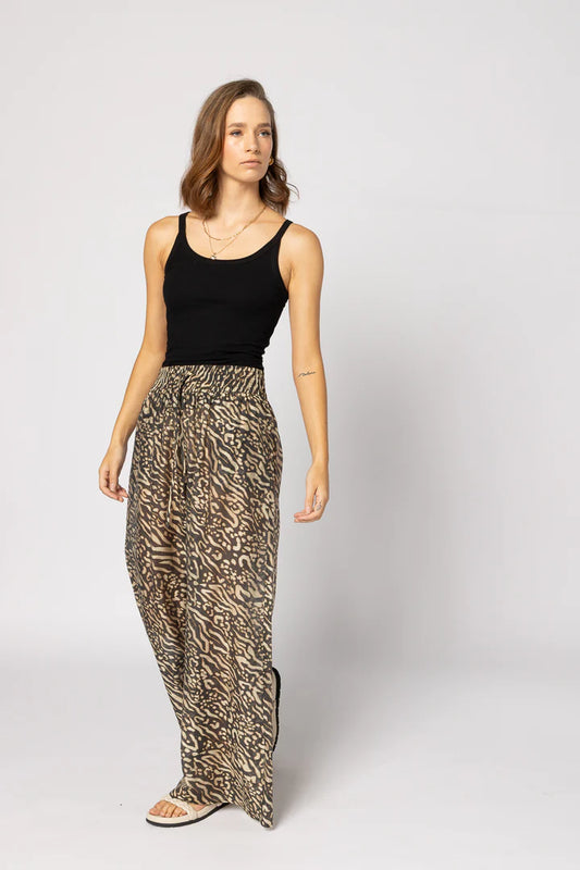Drama The Label Pilazzo Pant - Zebra Print