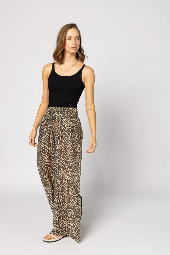 Drama The Label Pilazzo Pant - Zebra Print