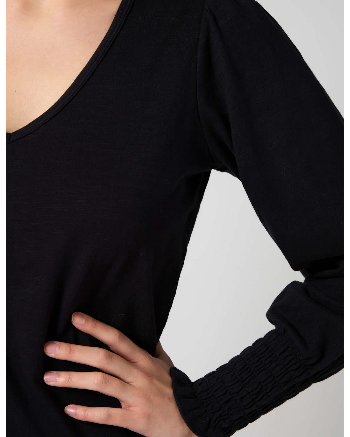 Stella + Gemma Mauve Top - Black