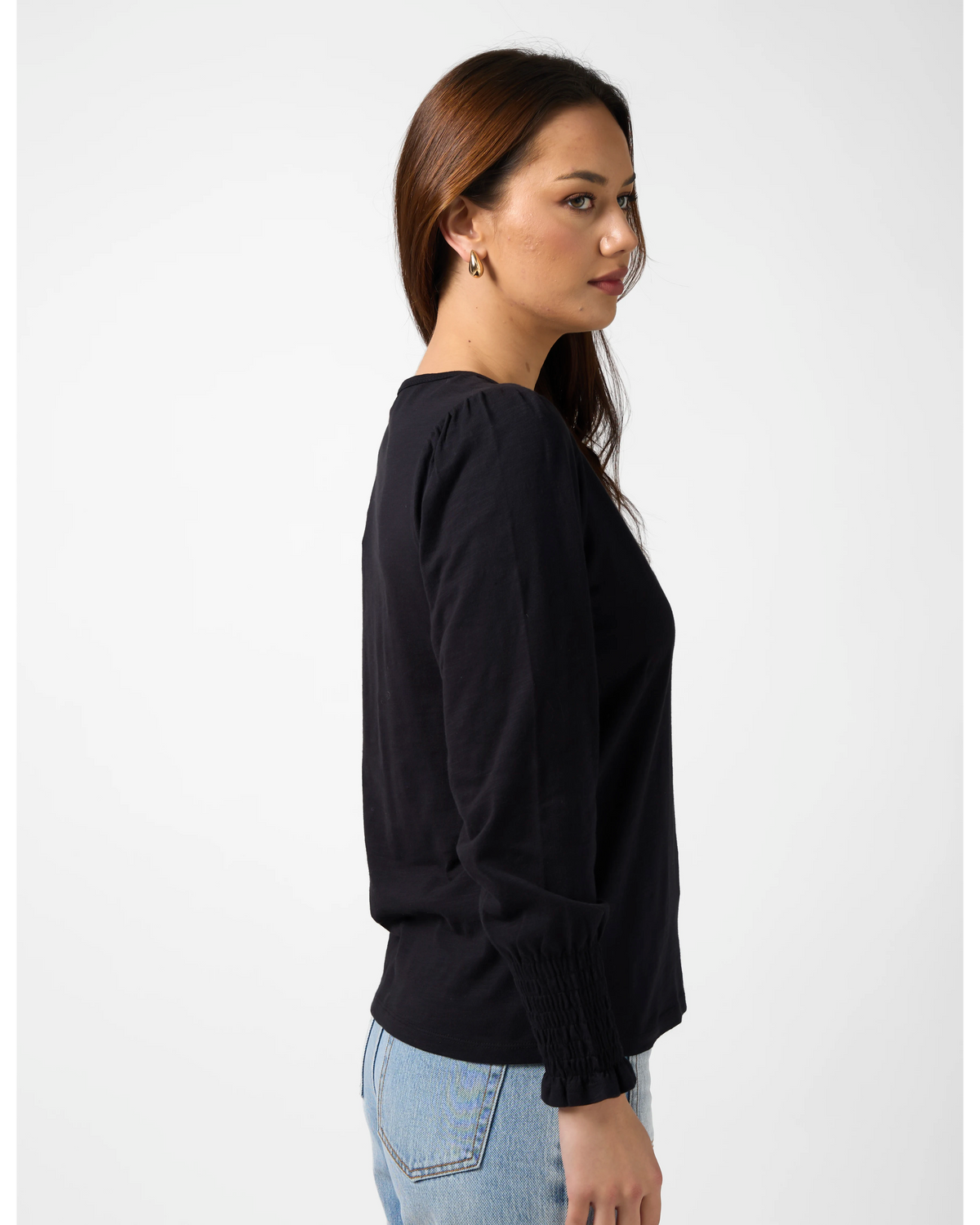 Stella + Gemma Mauve Top - Black
