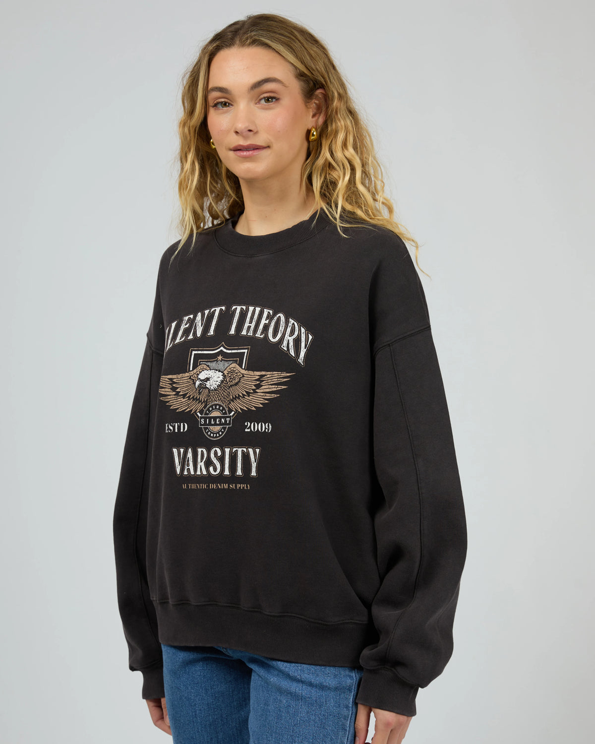 Silent Theory Authentic Crew - Washed Black