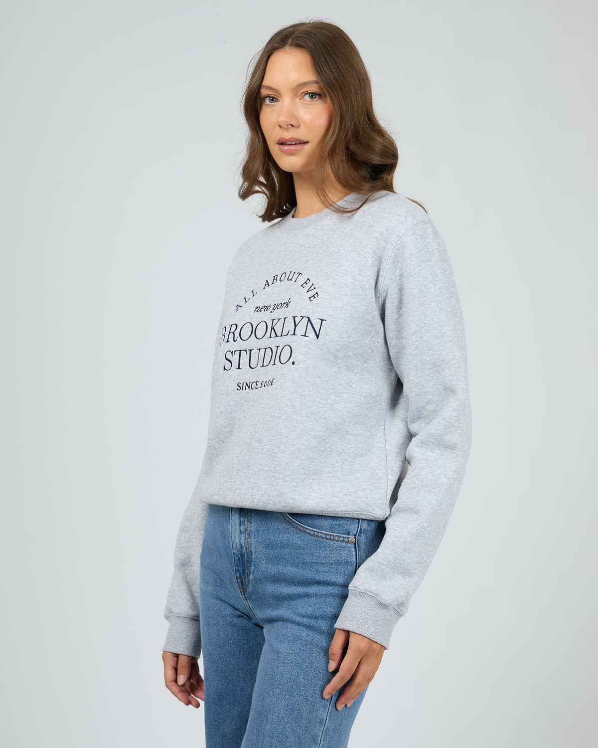 All About Eve Brooklyn Regular Crew - Grey Marle