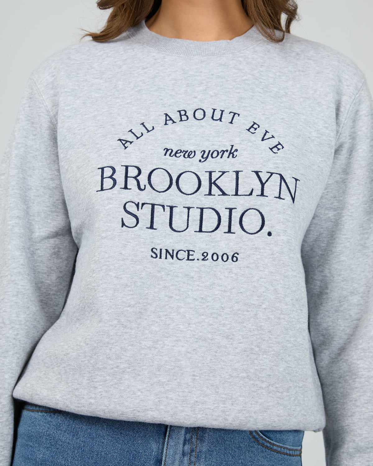All About Eve Brooklyn Regular Crew - Grey Marle
