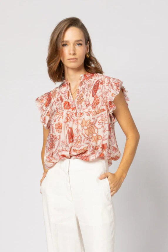 Drama The Label Arabella Blouse - Ruby Floral