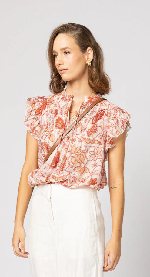 Drama The Label Arabella Blouse - Ruby Floral