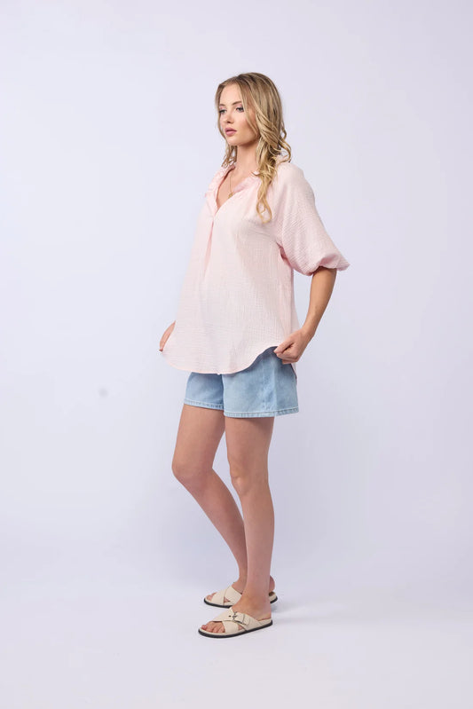 Drama The Label Breeze Top - Soft Pink