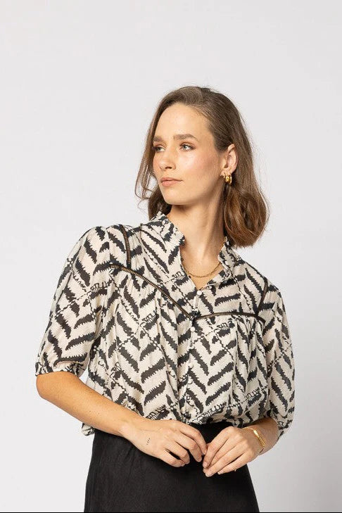 Drama The Label Dalila Top - Zebra