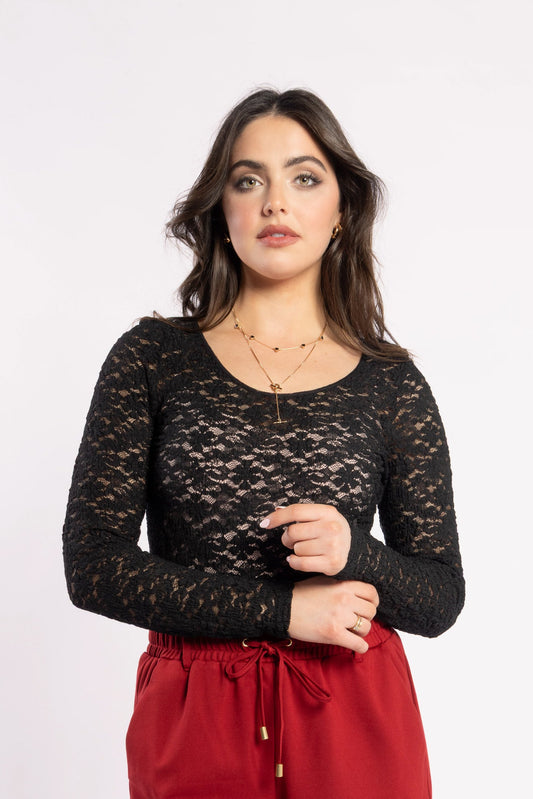 Drama The Label Fav Layer Top - Black Lace