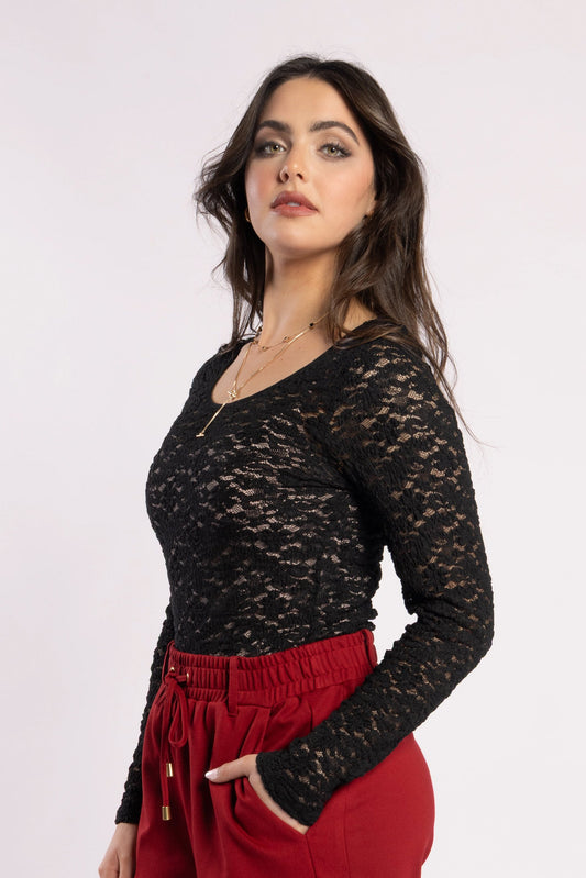 Drama The Label Fav Layer Top - Black Lace