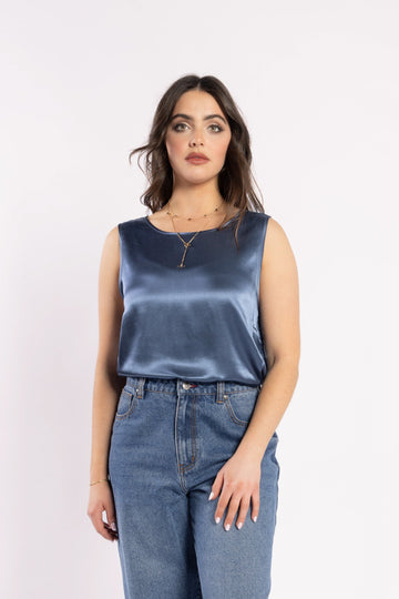 Drama The Label - Chemise Top - Steel