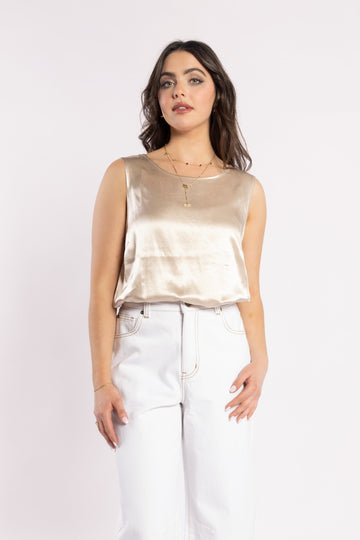 Drama The Label - Chemise Top - Champagne