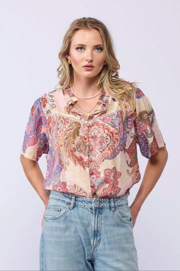 Drama The Label Dalila Blouse - Pink Paisley