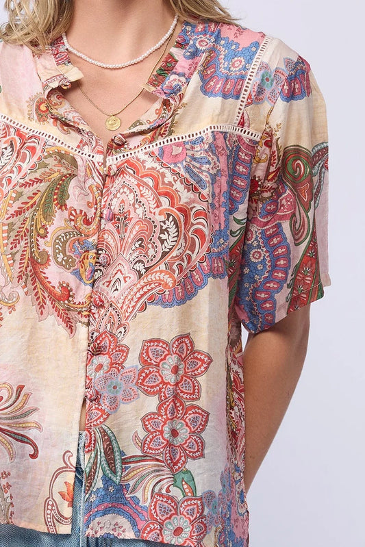 Drama The Label Dalila Blouse - Pink Paisley