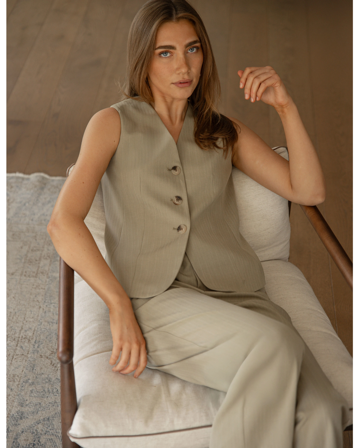 Stella + Gemma Farah Vest - Oregano