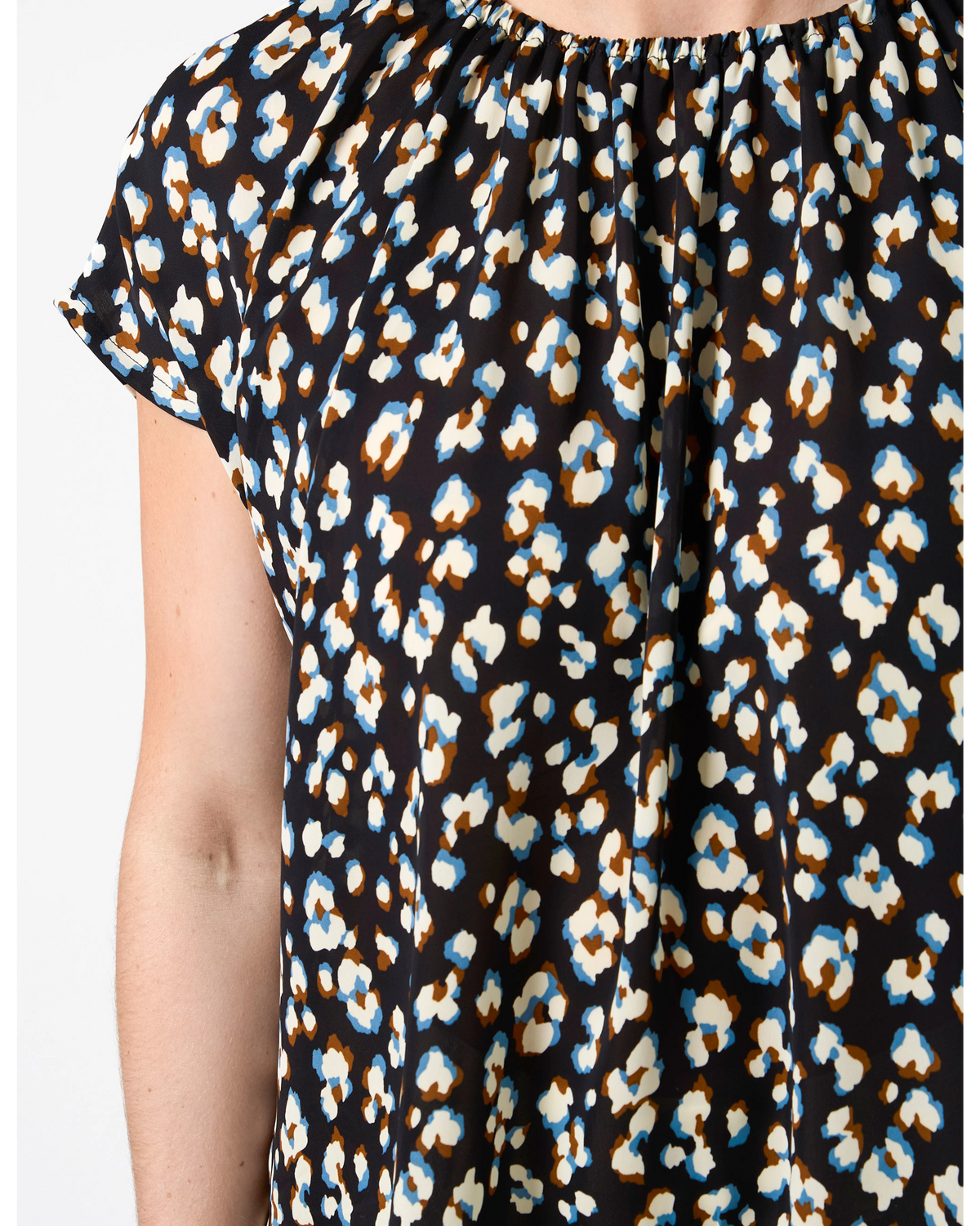 Stella + Gemma Clio Blouse - Navy Leopard
