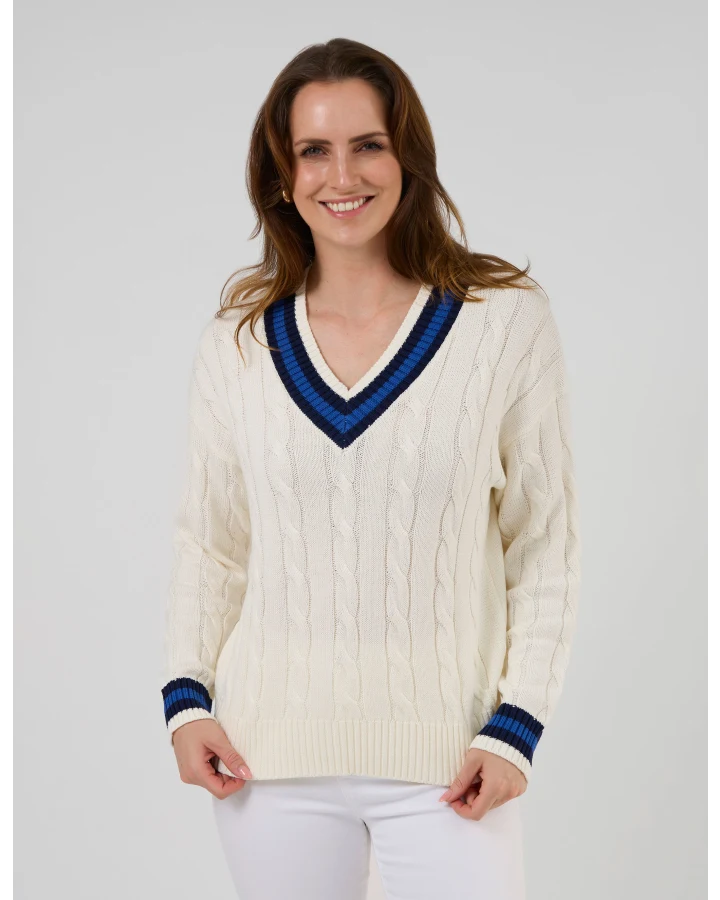 Stella + Gemma Courtside Jumper - Off White