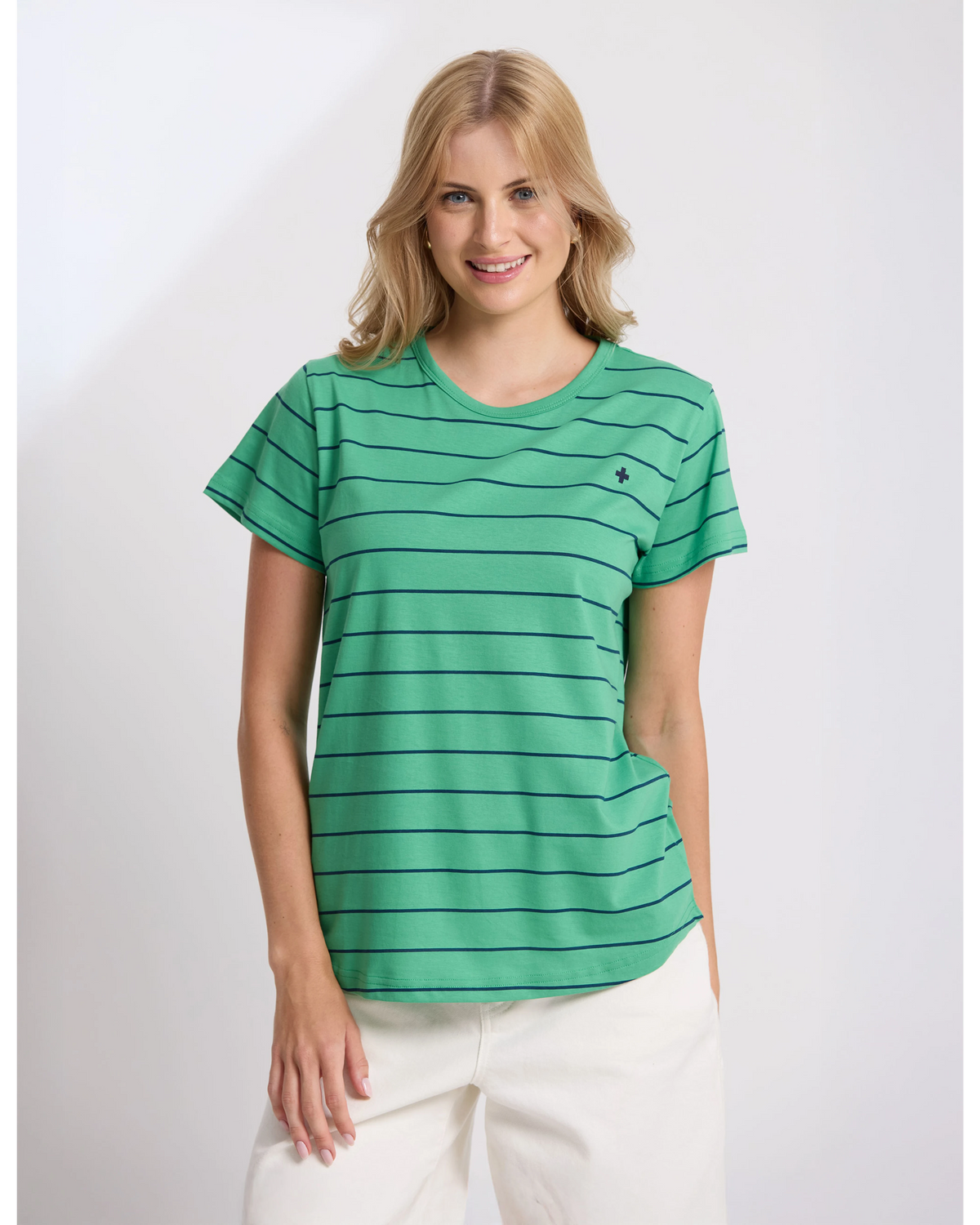 Stella + Gemma Classic Tee - Green/Navy