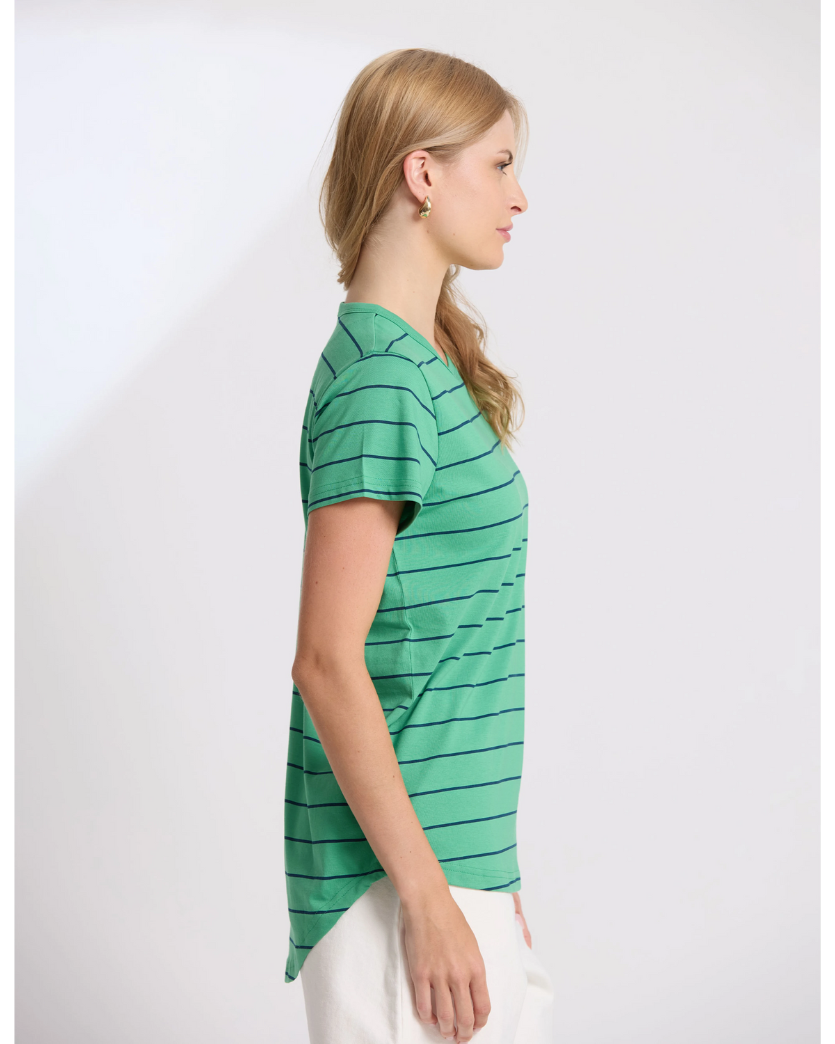 Stella + Gemma Classic Tee - Green/Navy