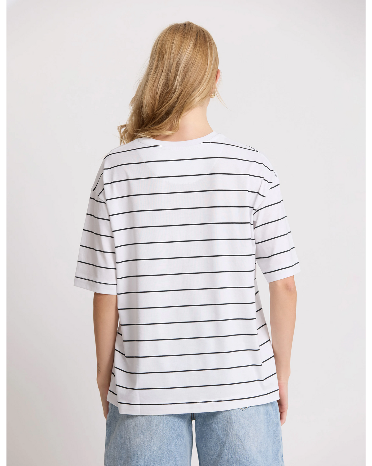 Stella + Gemma Porter Tee - White/Black Stripe
