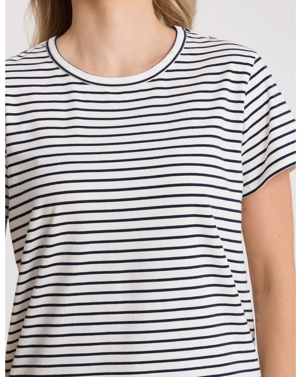 Stella + Gemma Classic Tee - White/Navy Stripe