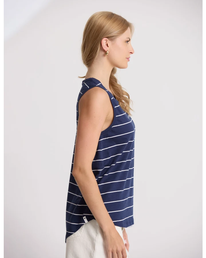 Stella + Gemma Everyday Tank - Navy/White Stripe