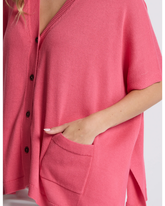Stella + Gemma Elliot Cardigan - Raspberry