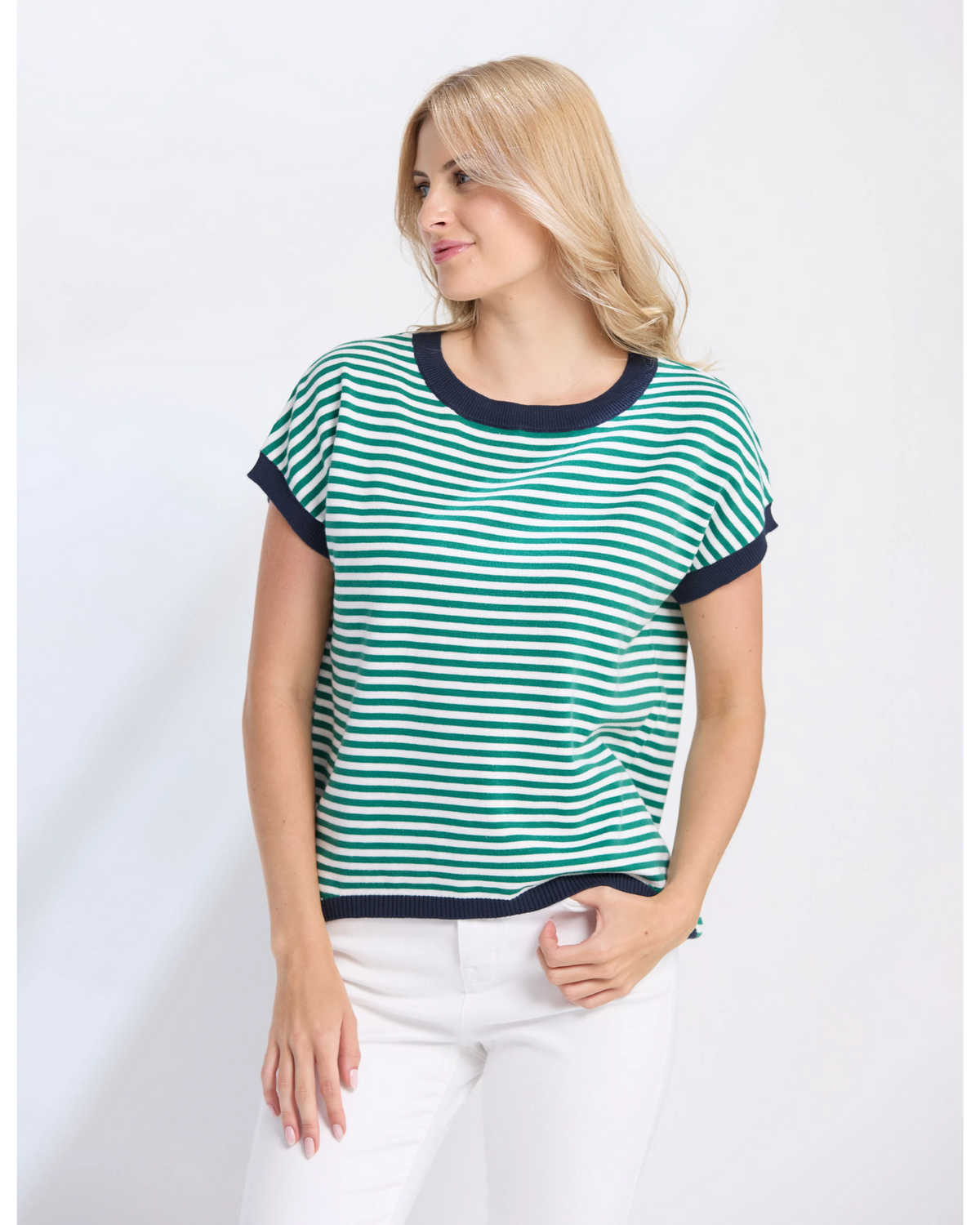 Stella + Gemma Laneway Top - Cobalt Stripe