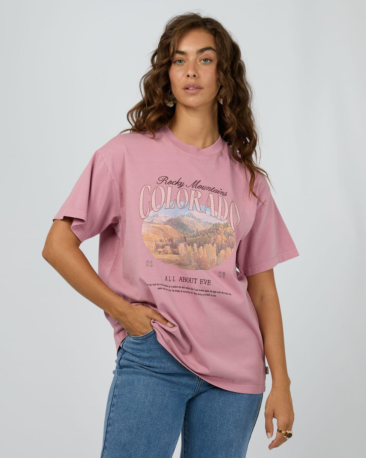 All About Eve Rocky Mountains Tee - Quartz Pink