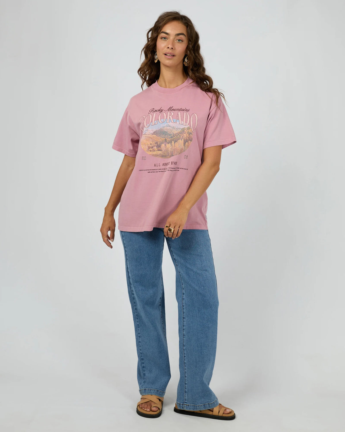 All About Eve Rocky Mountains Tee - Quartz Pink