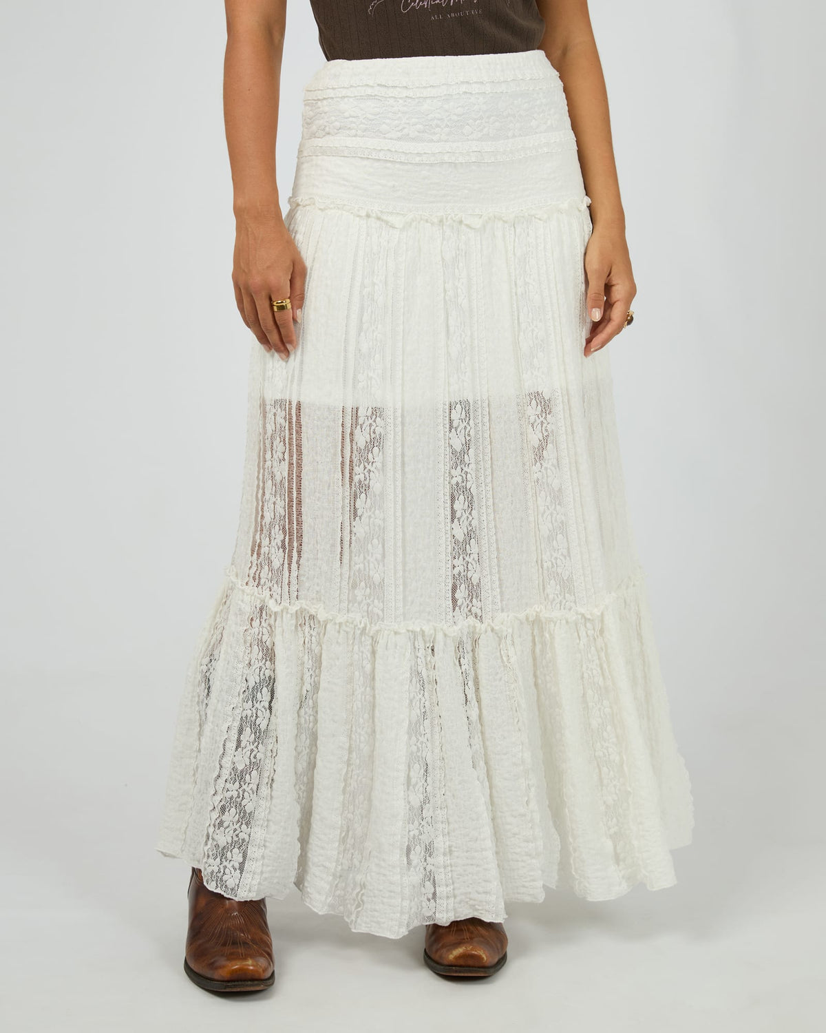 All About Eve Jessie Maxi Skirt - Vintage White