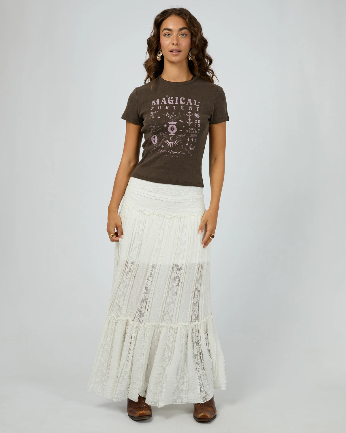 All About Eve Jessie Maxi Skirt - Vintage White