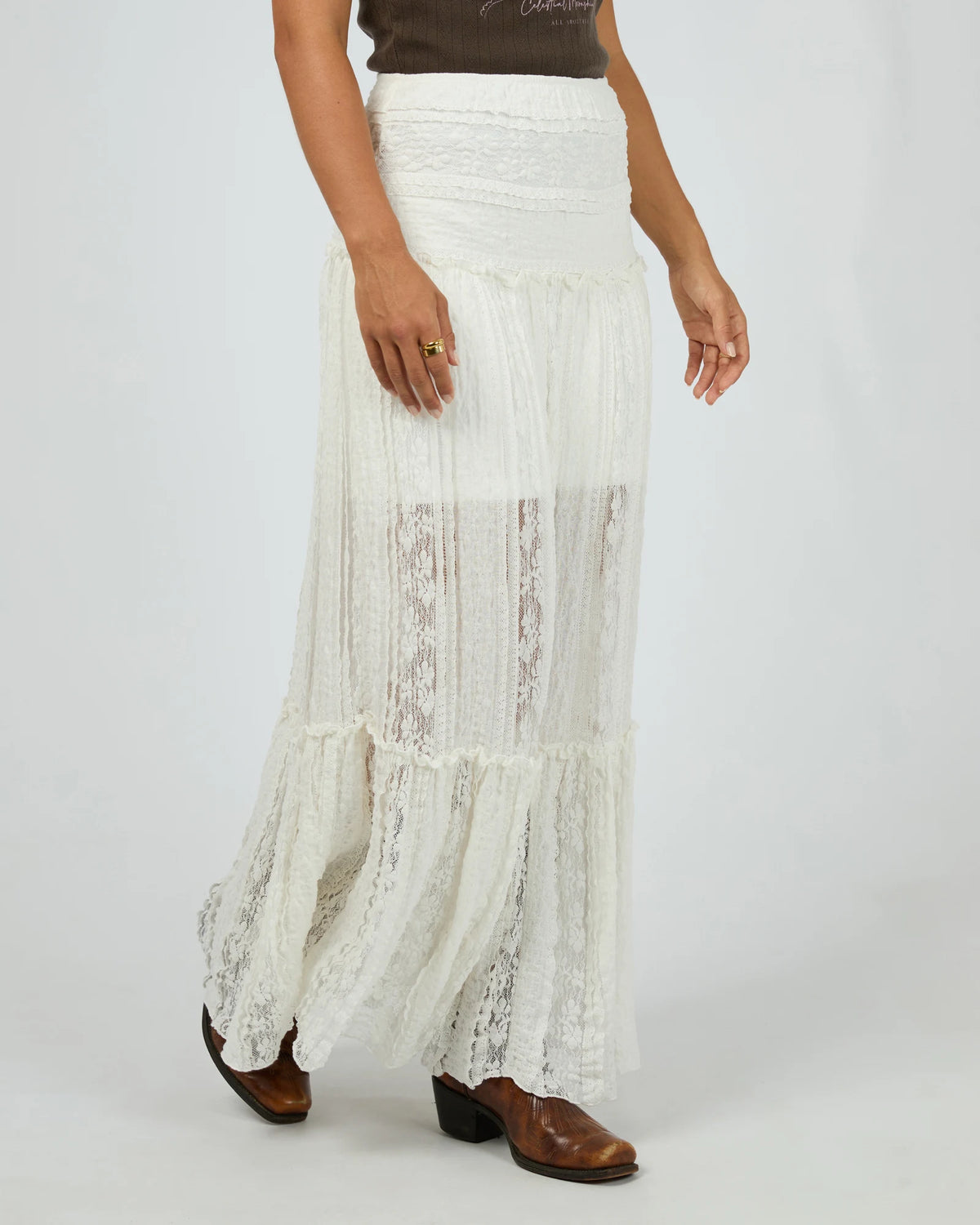 All About Eve Jessie Maxi Skirt - Vintage White