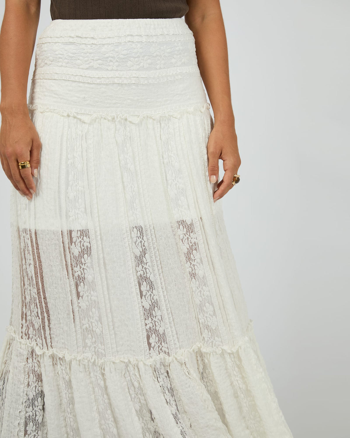 All About Eve Jessie Maxi Skirt - Vintage White