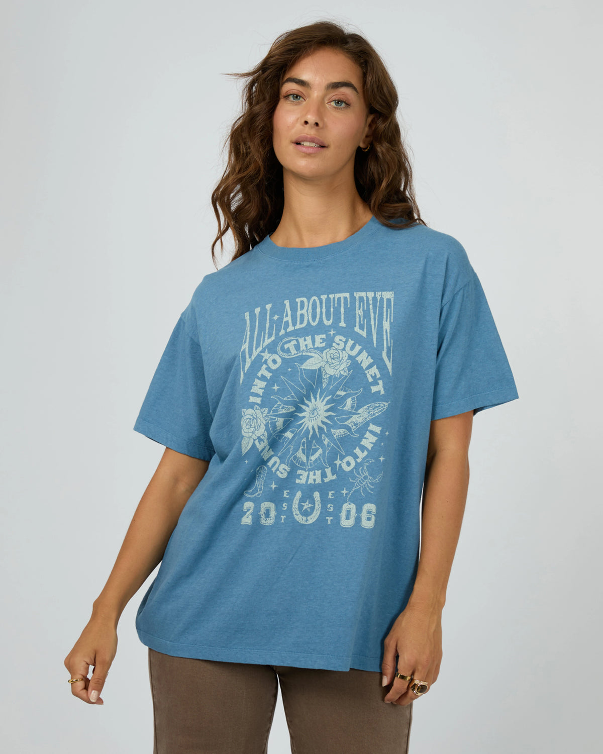 All About Eve Sunset Tee - Blue