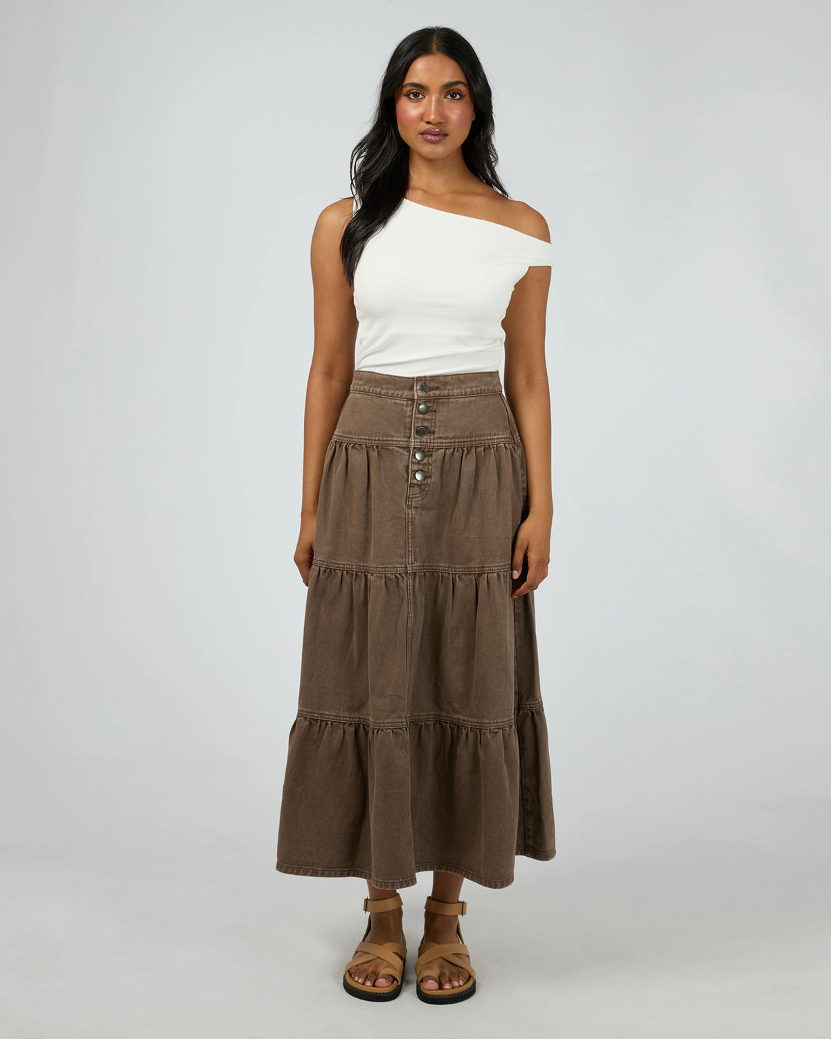 All About Eve Coco Maxi Skirt - Cocoa