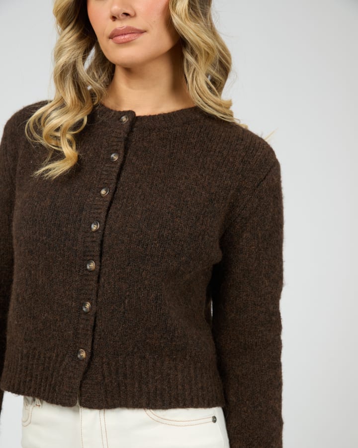 All About Eve Bayside Cardigan - Brown