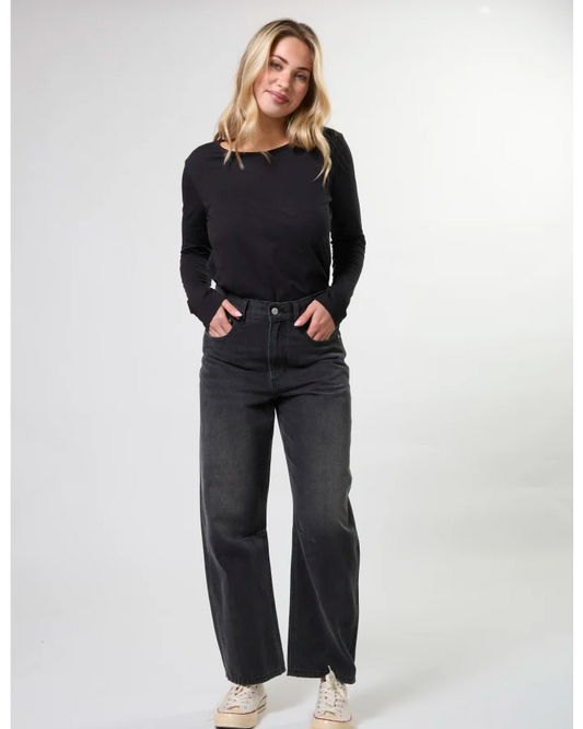 Stella + Gemma Carson Barrel Leg Jeans - Slate