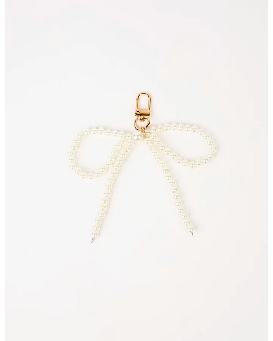 Stella + Gemma Key Chain/Bag Charm- Pearl Bow