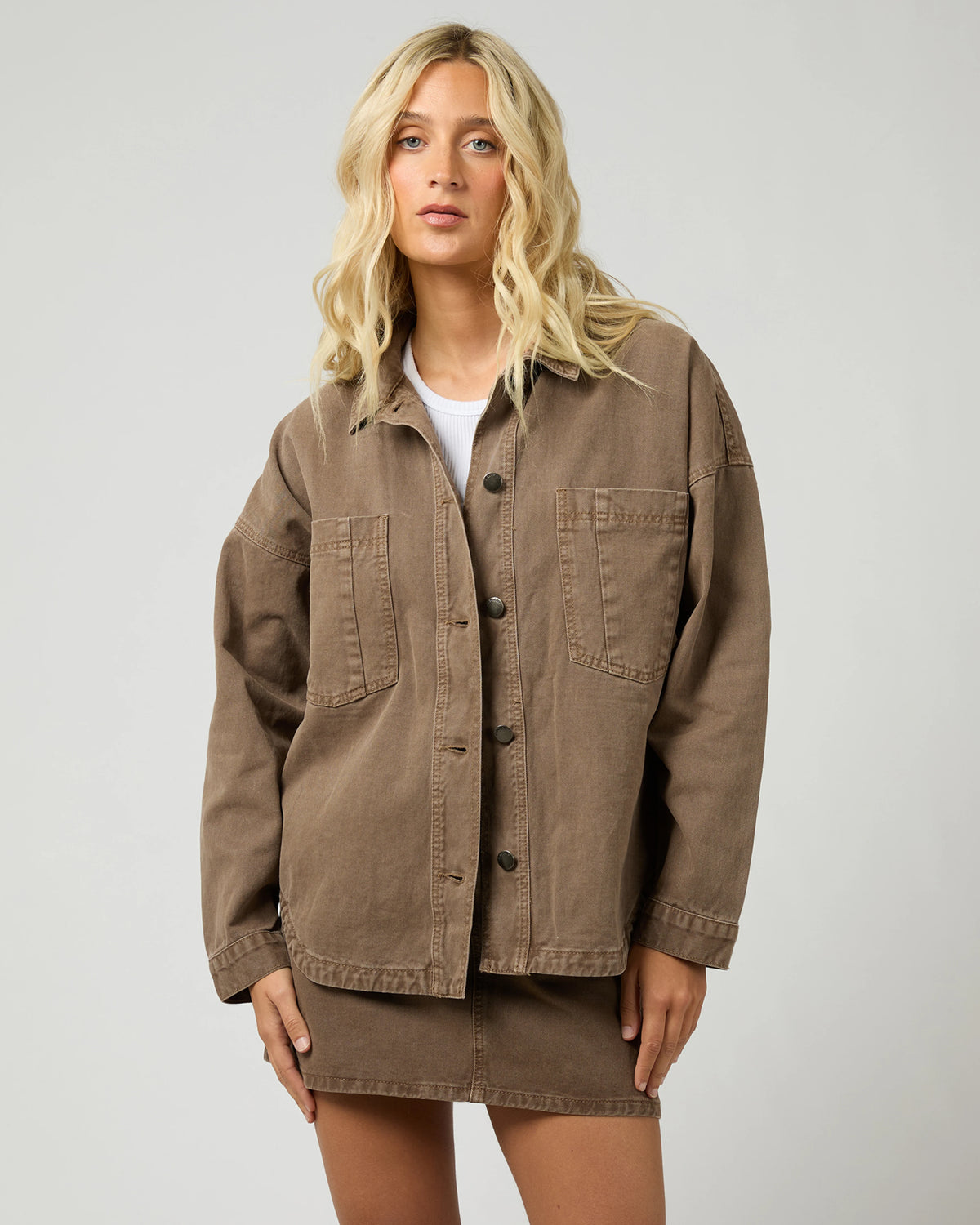 All About Eve Dale Shacket - Cocoa