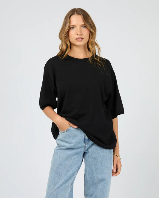 Silent Theory Ashton Knit Tee - Black