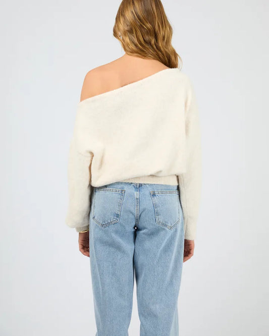 Silent Theory Off Shoulder Knit - Oat