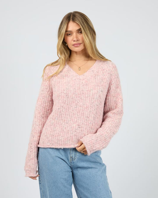 All About Eve Devon V Neck Jumper - Pink