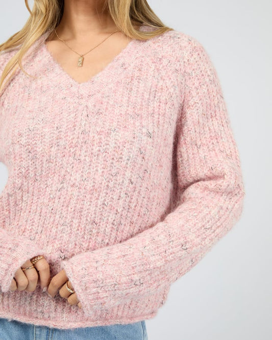 All About Eve Devon V Neck Jumper - Pink
