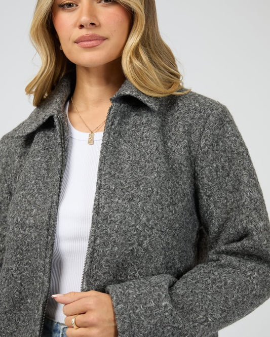 All About Eve Ariana Jacket - Grey Marle