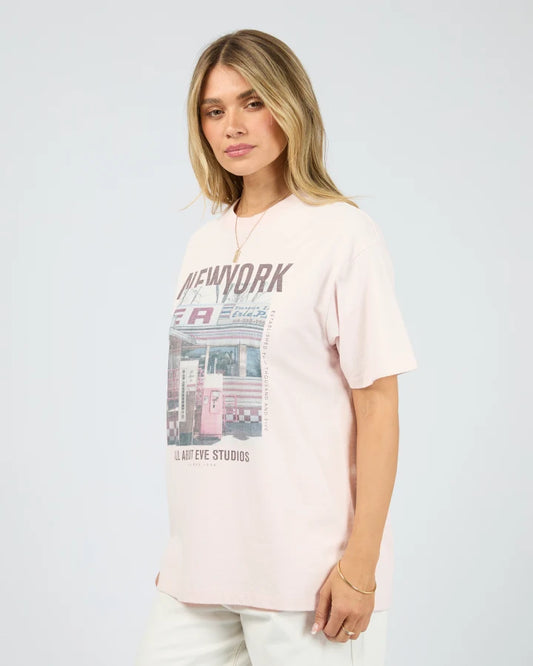 All About Eve New York Diner Tee - Pale Pink